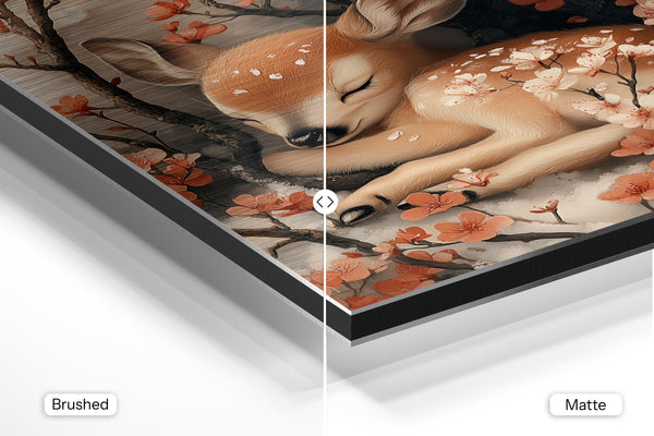 Slumbering Fawn Under Blossoms