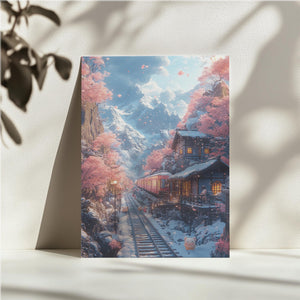 Mountain Railway Snowfall