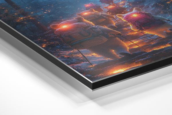 Hiking Bears in Forest