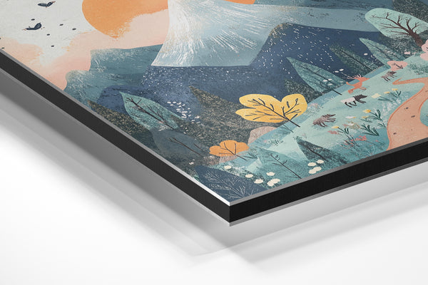 Pastel Mountain Scene