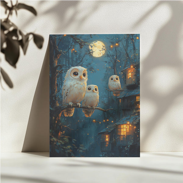 Owl Moonlit Forest