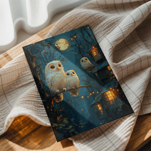 Owl Moonlit Forest