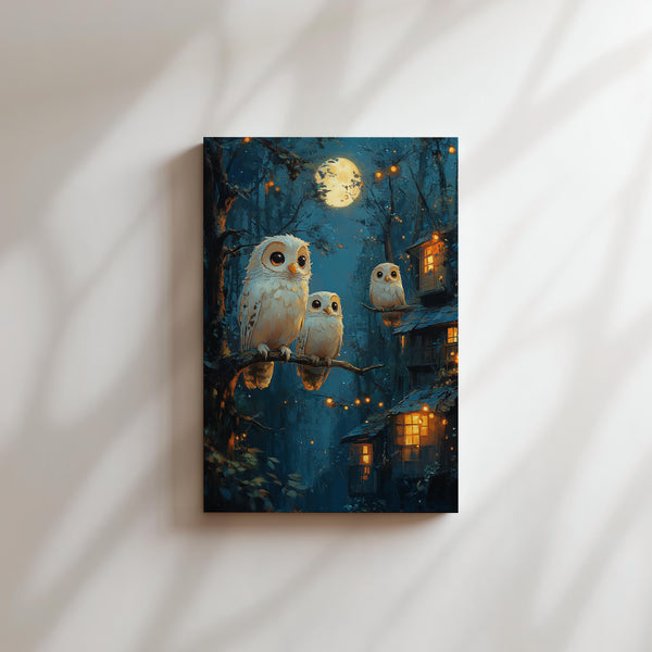 Owl Moonlit Forest
