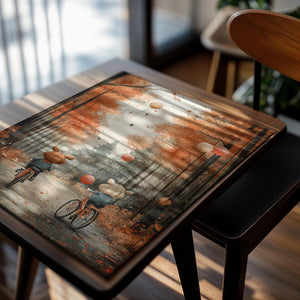 Autumn Cycling Scene