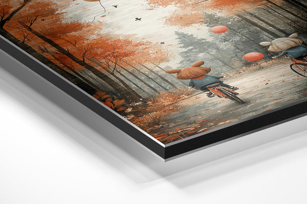 Autumn Cycling Scene