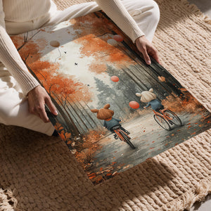 Autumn Cycling Scene