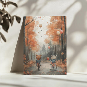 Autumn Cycling Scene