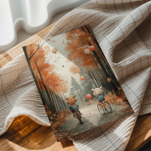 Autumn Cycling Scene