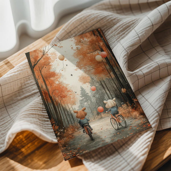 Autumn Cycling Scene