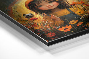 Girl in Wildflower Field