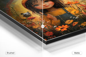 Girl in Wildflower Field