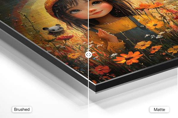 Girl in Wildflower Field