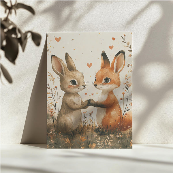 Fox and Bunny Love
