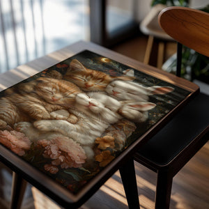 Kitten and Bunny Snuggle