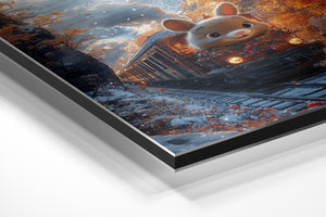 Bunny on Autumn Train