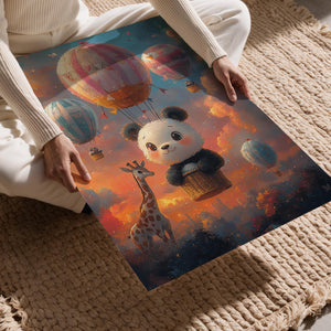 Sunset Balloon Panda