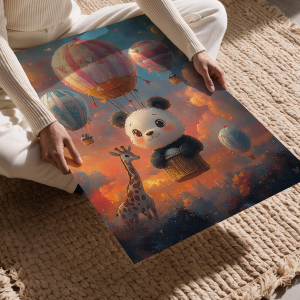 Sunset Balloon Panda