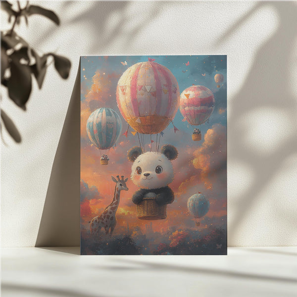 Sunset Balloon Panda
