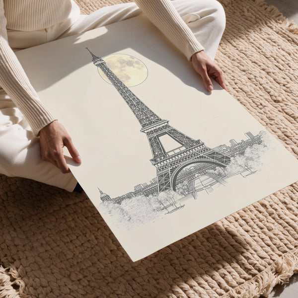 Eiffel Tower Moonlight