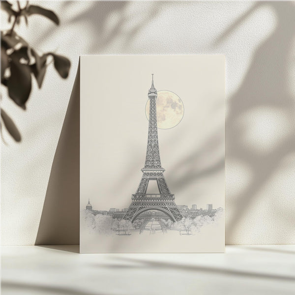 Eiffel Tower Moonlight