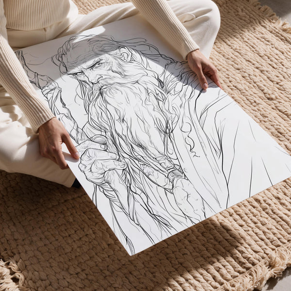 Wizard Sketch Portrait