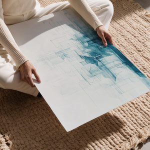 Geometric Abstract Blue