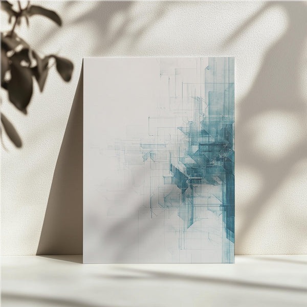 Geometric Abstract Blue