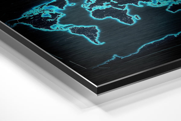 Glowing World Map