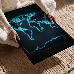 Glowing World Map