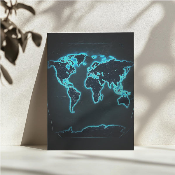 Glowing World Map