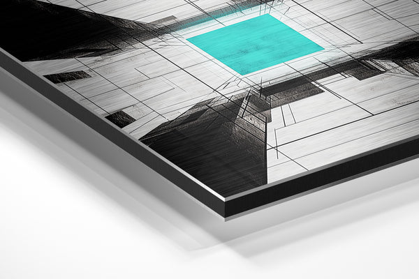 Turquoise Abstract Center