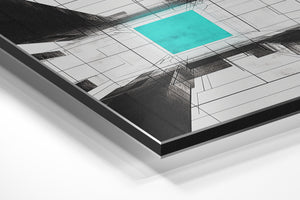 Turquoise Abstract Center