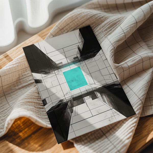 Turquoise Abstract Center