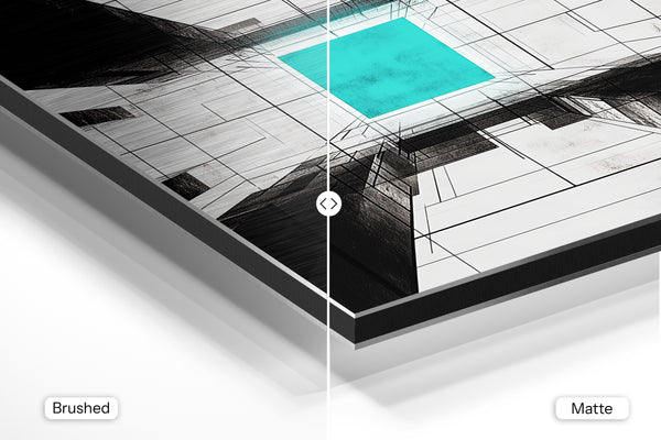 Turquoise Abstract Center