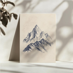 Sketched Mountain Peaks