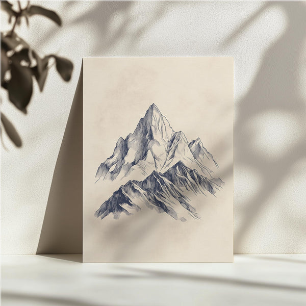 Sketched Mountain Peaks