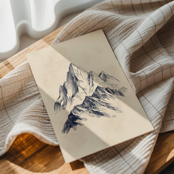 Sketched Mountain Peaks