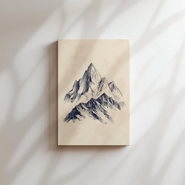 Sketched Mountain Peaks