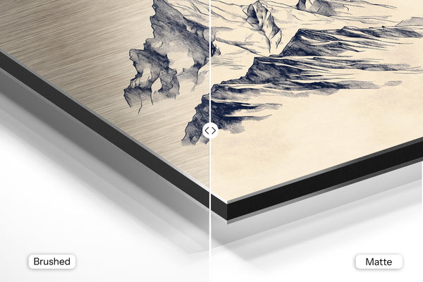 Sketched Mountain Peaks