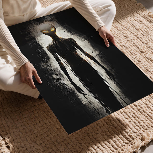 Luminous Alien Figure