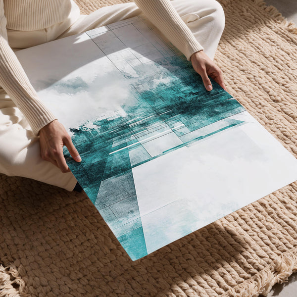 Aqua Abstract Geometry