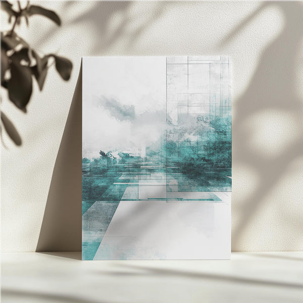 Aqua Abstract Geometry