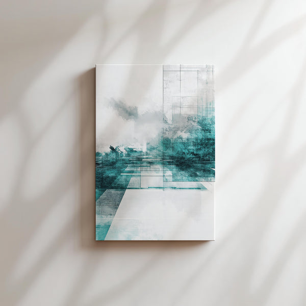 Aqua Abstract Geometry