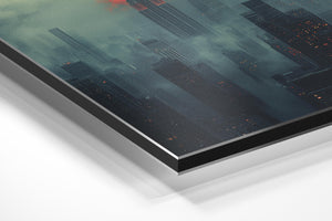 Dystopian Cityscape Glow