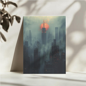 Dystopian Cityscape Glow