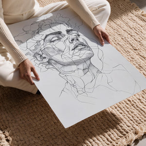 Fragmented Portrait Illustration