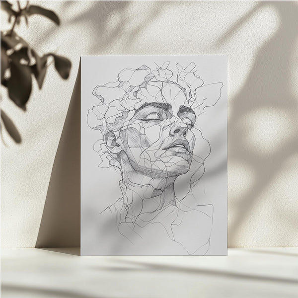 Fragmented Portrait Illustration