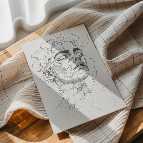 Fragmented Portrait Illustration