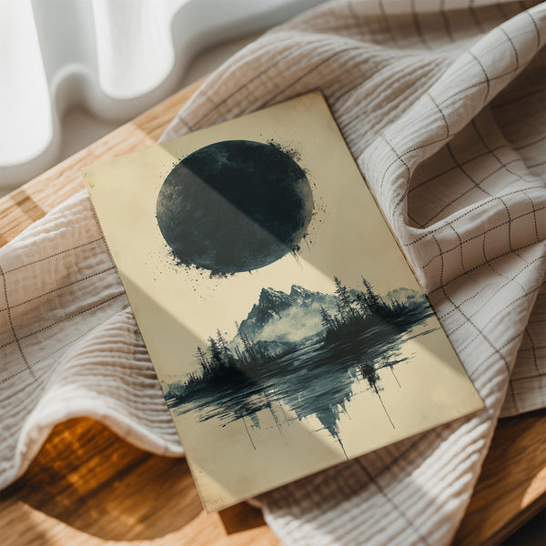 Dark Moon and Mountains