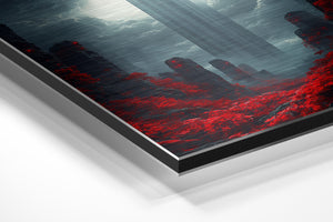 Red Forest Under Full Moon